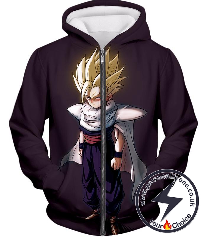 Dragon Ball Super Gohan Super Saiyan Full Power Form Cool Promo Black Zip Up Hoodie